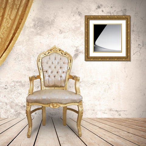 Pont Ile de Re Gold Ornate Wood Framed Art Print with Double Matting by Laurenceau, Gerard