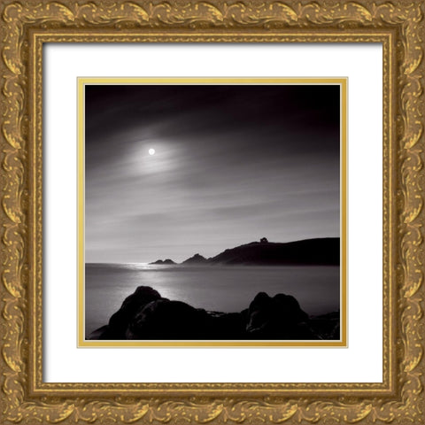 Quiberon Gold Ornate Wood Framed Art Print with Double Matting by Laurenceau, Gerard