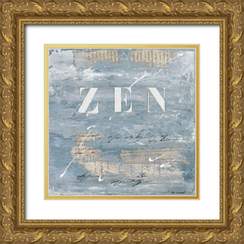 Zen Gold Ornate Wood Framed Art Print with Double Matting by Boissonot, Michelle