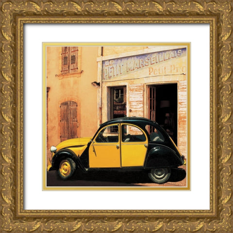 La 2 CV du Petit Marseillais Gold Ornate Wood Framed Art Print with Double Matting by Lautier, Julien
