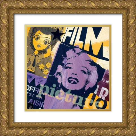 Offrir est un plaisir Gold Ornate Wood Framed Art Print with Double Matting by Raynal, Paul