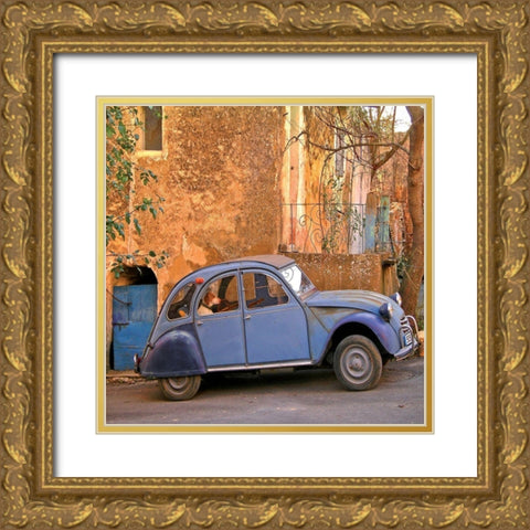 Le chien bleu Gold Ornate Wood Framed Art Print with Double Matting by Lautier, Julien