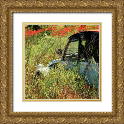 Au vert Gold Ornate Wood Framed Art Print with Double Matting by Lautier, Julien