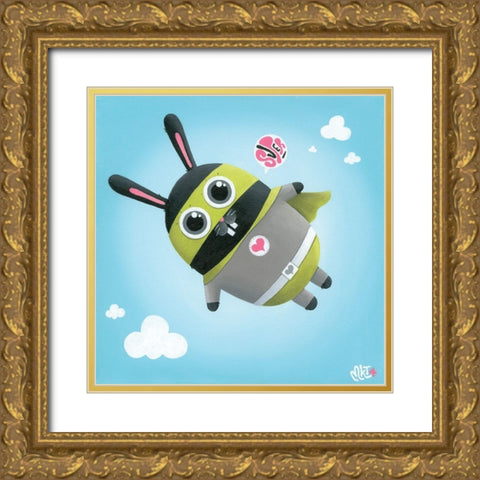 SuperLapin Gold Ornate Wood Framed Art Print with Double Matting by MKT4