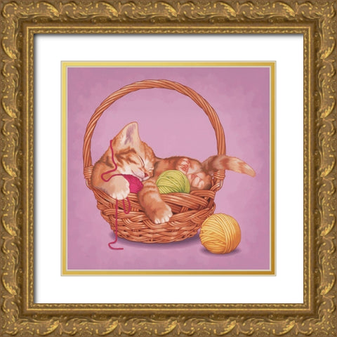 100% wool Gold Ornate Wood Framed Art Print with Double Matting by Cazenave, Maryline