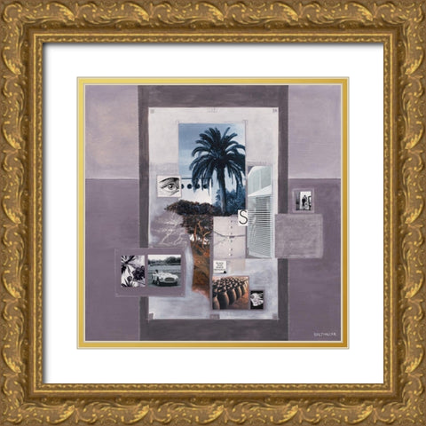 La villa blanche Gold Ornate Wood Framed Art Print with Double Matting by Balthazar