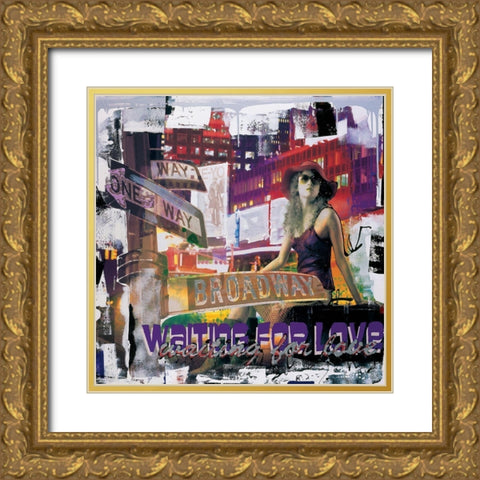 Waiting for love Gold Ornate Wood Framed Art Print with Double Matting by Gachaga, Vincent