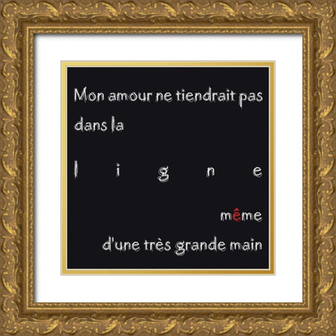 Dans la ligne Gold Ornate Wood Framed Art Print with Double Matting by Cilpa, Audrey and Fabrice