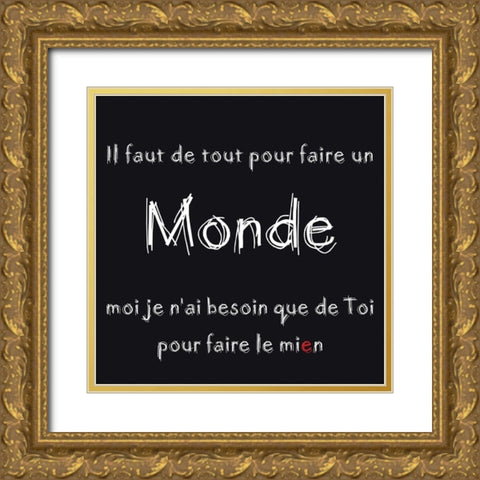 Faire le mien Gold Ornate Wood Framed Art Print with Double Matting by Cilpa, Audrey and Fabrice