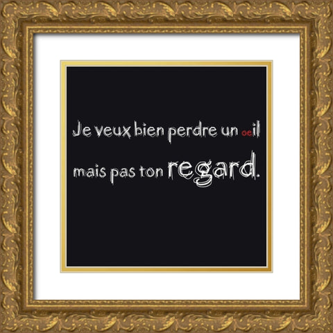 Perdre un oeil Gold Ornate Wood Framed Art Print with Double Matting by Cilpa, Audrey and Fabrice