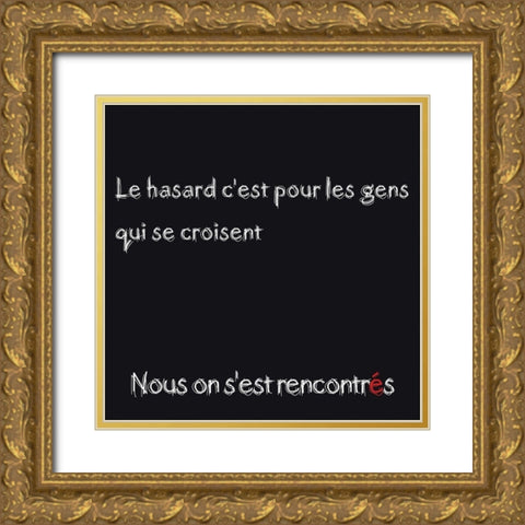 Qui se croisent Gold Ornate Wood Framed Art Print with Double Matting by Cilpa, Audrey and Fabrice