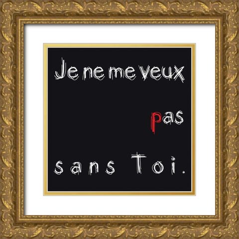 Sans Toi Gold Ornate Wood Framed Art Print with Double Matting by Cilpa, Audrey and Fabrice