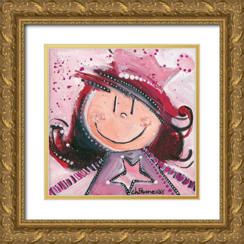 Tous en piste Gold Ornate Wood Framed Art Print with Double Matting by Bonnevay, Chantal