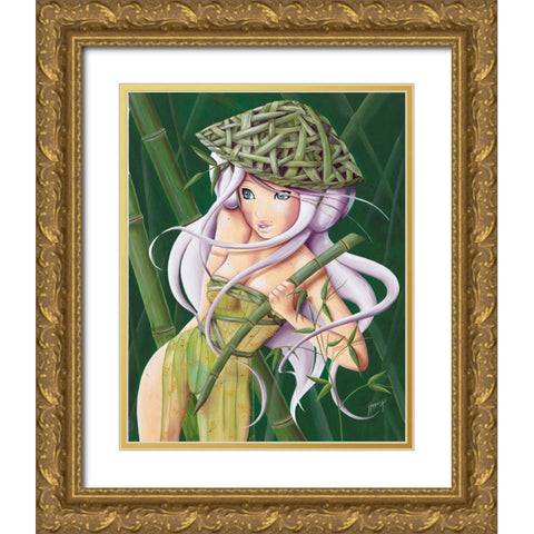 Lilou Bambou Gold Ornate Wood Framed Art Print with Double Matting by Rhumeur, Aurelie