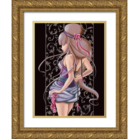 Lilou Boudoir Gold Ornate Wood Framed Art Print with Double Matting by Rhumeur, Aurelie
