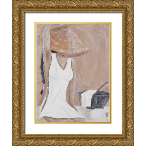 La toilette Gold Ornate Wood Framed Art Print with Double Matting by Dothy