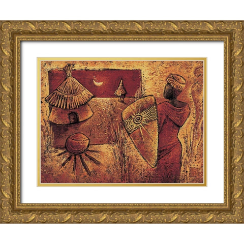 De lautre cote Gold Ornate Wood Framed Art Print with Double Matting by Vital, Isabelle