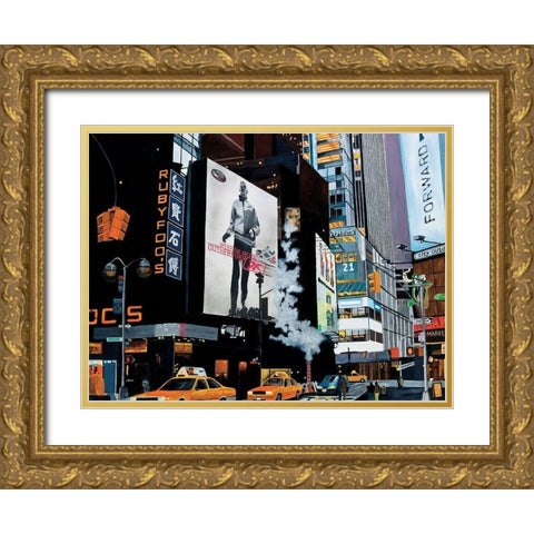 Reebock Gold Ornate Wood Framed Art Print with Double Matting by Toque, Harry