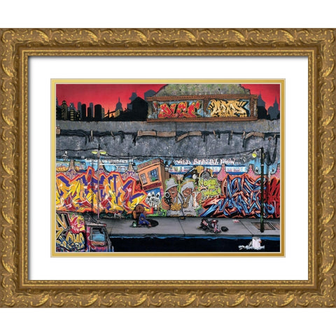 Choose your weapons Gold Ornate Wood Framed Art Print with Double Matting by Butch and Pea