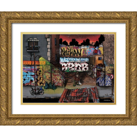 Wild Life I Gold Ornate Wood Framed Art Print with Double Matting by Butch and Pea