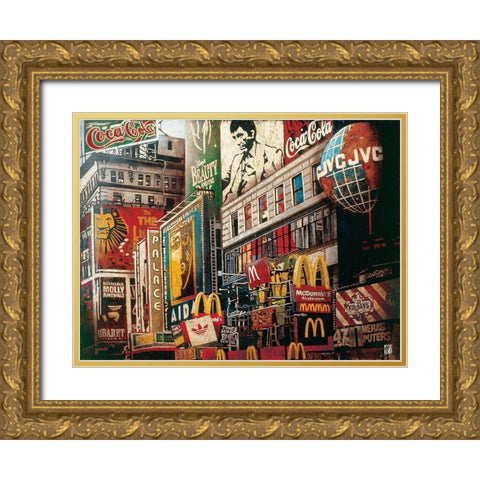 Al Gold Ornate Wood Framed Art Print with Double Matting by Arietti, Fabienne