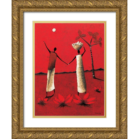 Un possible Gold Ornate Wood Framed Art Print with Double Matting by Rauscher, Michel