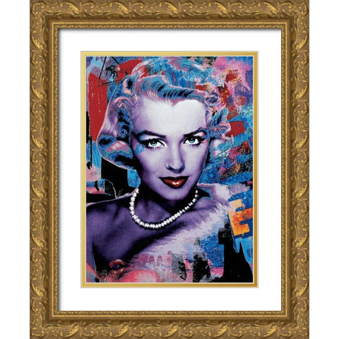 Elle Gold Ornate Wood Framed Art Print with Double Matting by Ortega, Guillaume