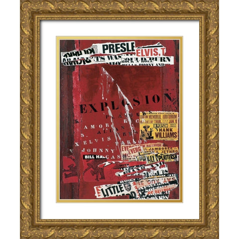 Explosion Gold Ornate Wood Framed Art Print with Double Matting by Pelletier, Sylviane