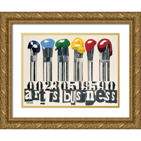 Art is business Gold Ornate Wood Framed Art Print with Double Matting by Gachaga, Vincent