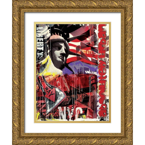 Absolutely Urban Gold Ornate Wood Framed Art Print with Double Matting by Gachaga, Vincent