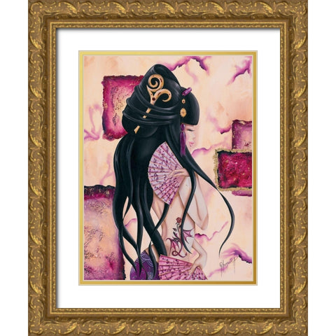 Dragon Lilou I Gold Ornate Wood Framed Art Print with Double Matting by Rhumeur, Aurelie