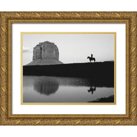 Indian Gold Ornate Wood Framed Art Print with Double Matting by Braun Studio