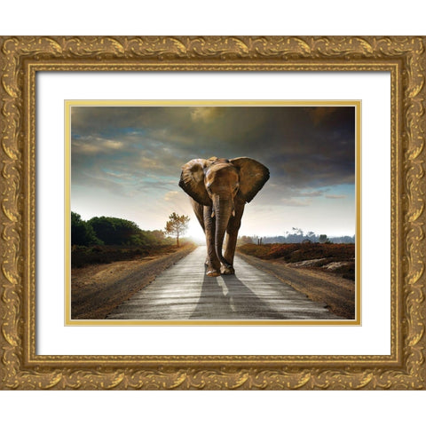 Majestic Gold Ornate Wood Framed Art Print with Double Matting by Braun Studio