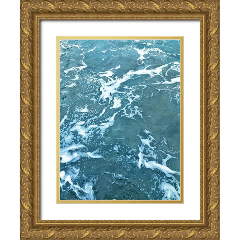 Blue Foam Gold Ornate Wood Framed Art Print with Double Matting by Braun Studio