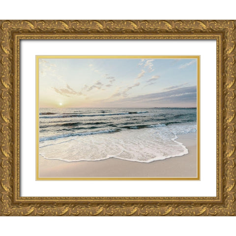 Bord de mer 3 Gold Ornate Wood Framed Art Print with Double Matting by BRAUN Studio