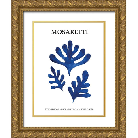 Mosaretti Gold Ornate Wood Framed Art Print with Double Matting by BRAUN Studio