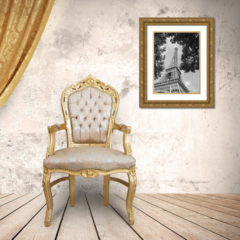 Tour Eiffel Gold Ornate Wood Framed Art Print with Double Matting by BRAUN Studio