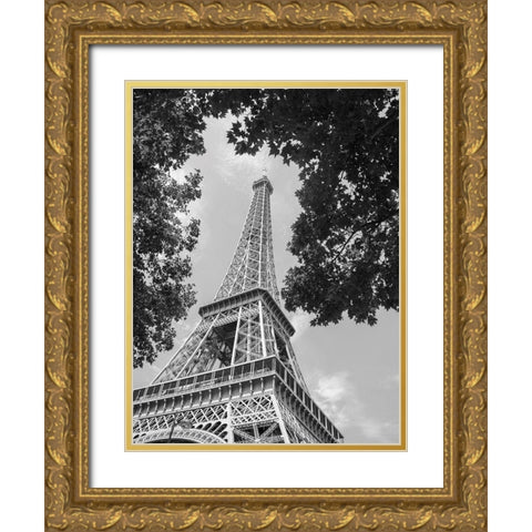 Tour Eiffel Gold Ornate Wood Framed Art Print with Double Matting by BRAUN Studio