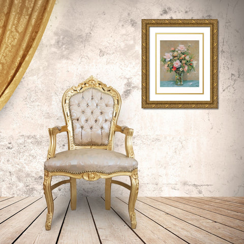 Le bouquet de Corinne Gold Ornate Wood Framed Art Print with Double Matting by DYF