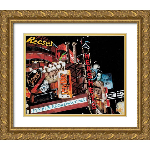 Bonbons, caramelsâ€¦ Gold Ornate Wood Framed Art Print with Double Matting by Toque, Harry