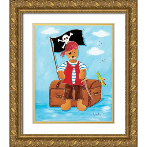 Le pirate Gold Ornate Wood Framed Art Print with Double Matting by Fays, Lynda