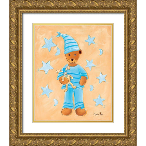 Ours dodo Gold Ornate Wood Framed Art Print with Double Matting by Fays, Lynda