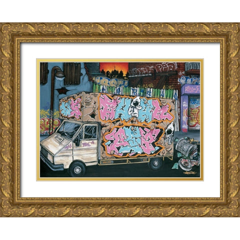 Kamtar Sens I Gold Ornate Wood Framed Art Print with Double Matting by Butch and Pea