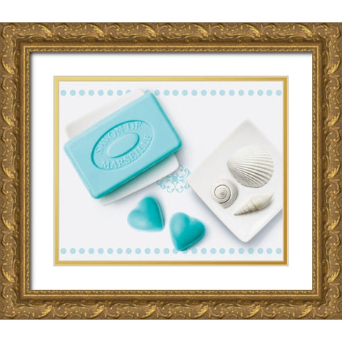 CÅ“urs de savons I Gold Ornate Wood Framed Art Print with Double Matting by Sultan, Galith