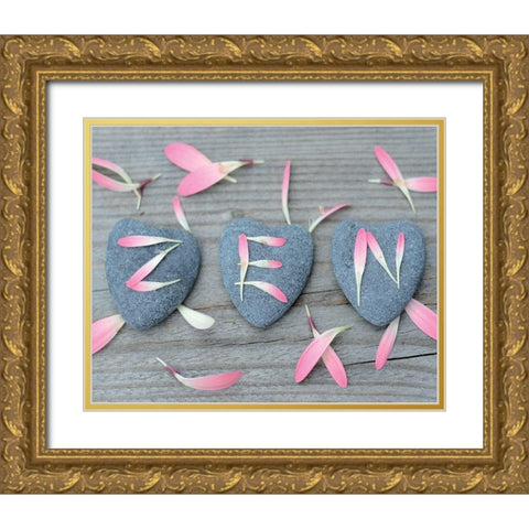 Zen I Gold Ornate Wood Framed Art Print with Double Matting by BRAUN Studio
