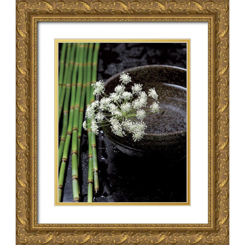 Printemps de bambous Gold Ornate Wood Framed Art Print with Double Matting by Photographie Collection