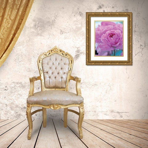 Roses Anglaises Gold Ornate Wood Framed Art Print with Double Matting by Friis-Larsen, Liv