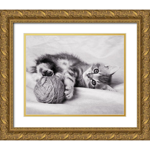 La pelote Gold Ornate Wood Framed Art Print with Double Matting by Braun Studio