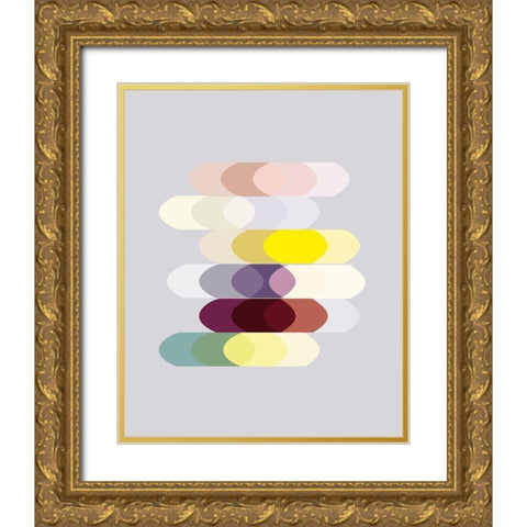 FiftiesMemo 3 Gold Ornate Wood Framed Art Print with Double Matting by Braun Studio