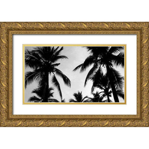 Ciel de Palmiers Gold Ornate Wood Framed Art Print with Double Matting by Braun Studio